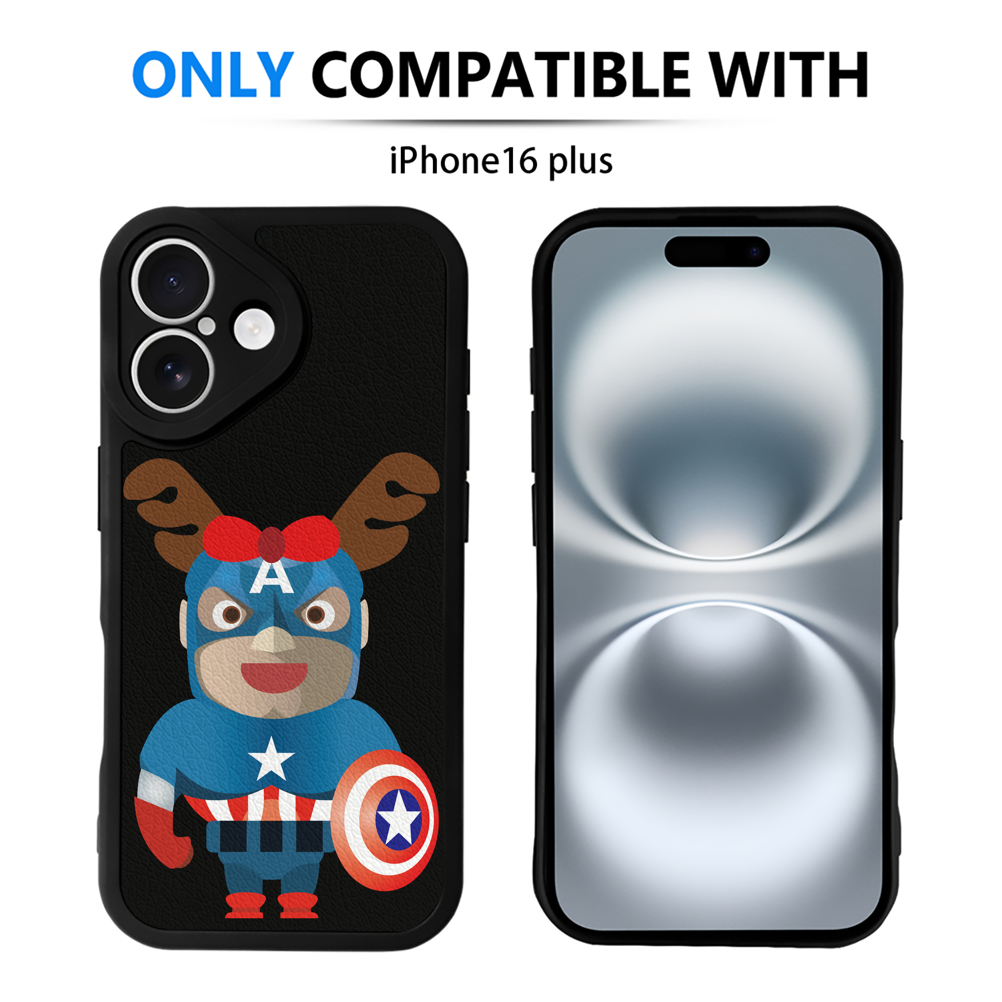 （画像用） アベンジャーズ The Avengers 【iPhone 16シリーズ対応】シリコンスマホケース（レザー調） 材質：シリコン